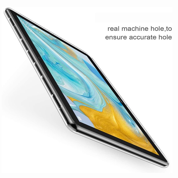 Huawei MatePad T10s CaseUp İnce Şeffaf Silikon Kılıf Siyah 3
